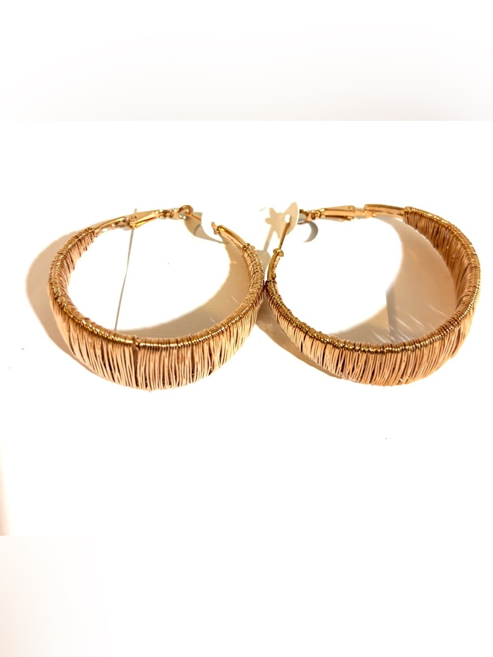 Fashion Jewelry Gold Wrapped Hoop Earrings